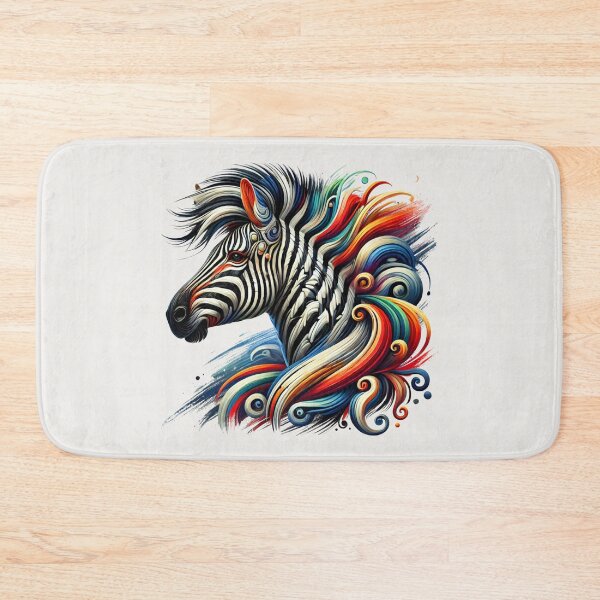 Item preview, Artistic Zebra with Colorful Mane designed and sold by Blink Art Studio.
