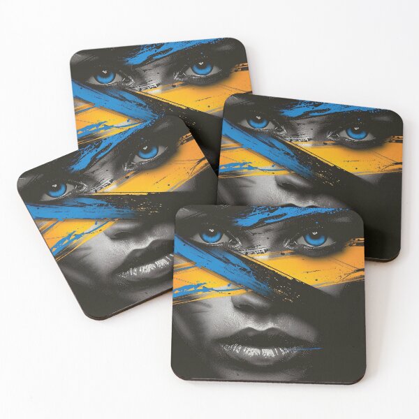 Item preview, Eyes of Blue - Stripes of Power designed and sold by Meyham-Designs.