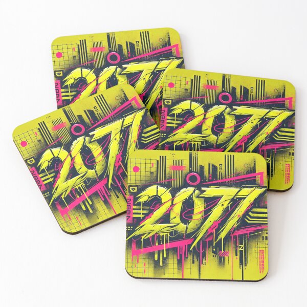 Artikelvorschau, Neon-Graffiti | Auffälliges, von „2077“ inspiriertes Design entworfen und verkauft von NSB-Design.