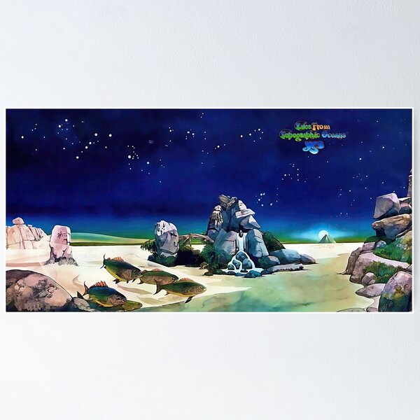 Item preview, Fantasy Poster, Tales From Topographic Oceans, Surreal Art, Fantasy Landscape  designed and sold by Artistic Gift Print.