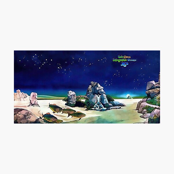 Item preview, Fantasy Poster, Tales From Topographic Oceans, Surreal Art, Fantasy Landscape  designed and sold by Artistic Gift Print.