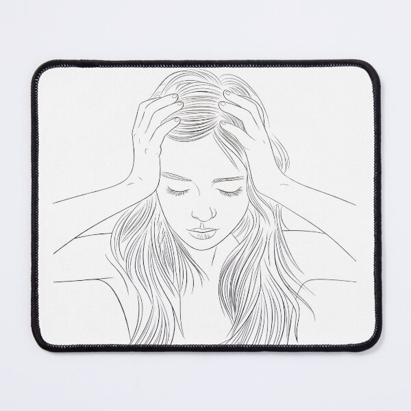 Item preview, Girl with long hair artistic linedrawing designed and sold by Newhyperion.