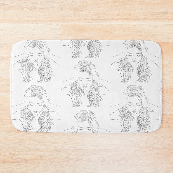 Item preview, Girl with long hair artistic linedrawing designed and sold by Newhyperion.