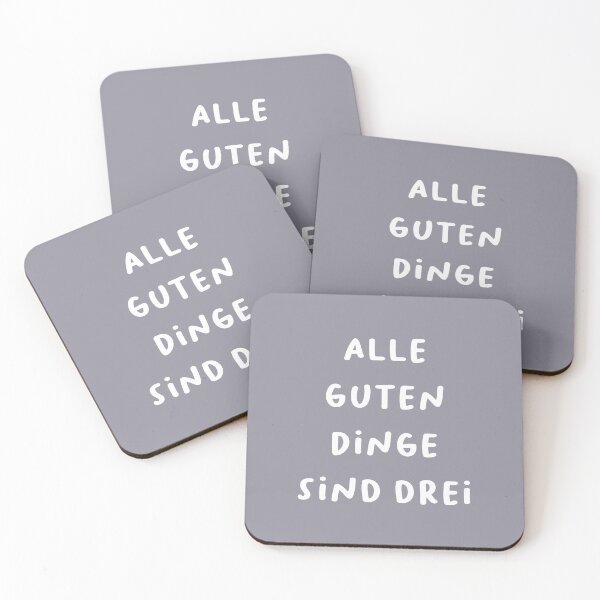 Item preview, "Alle guten Dinge sind drei." | German Phrases | Minimalist Design designed and sold by RM-Journey.