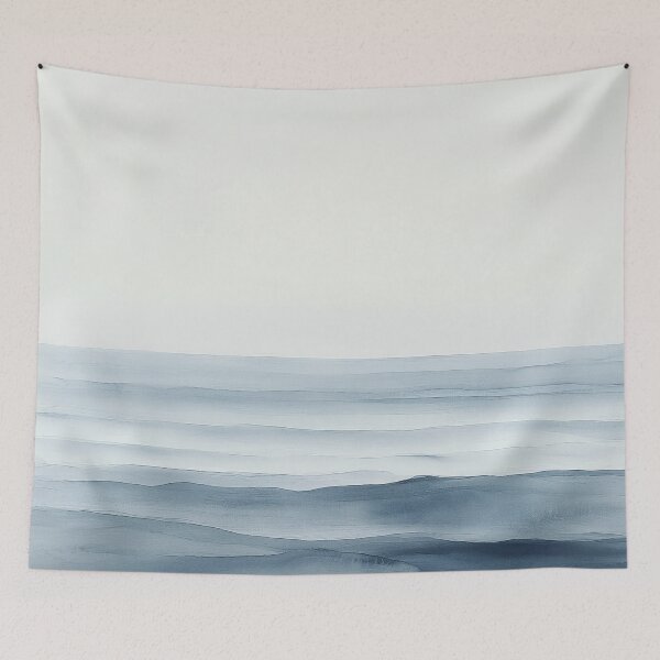 Item preview, Silent Sea Horizon | Minimalist Ocean Landscape designed and sold by solynneart.