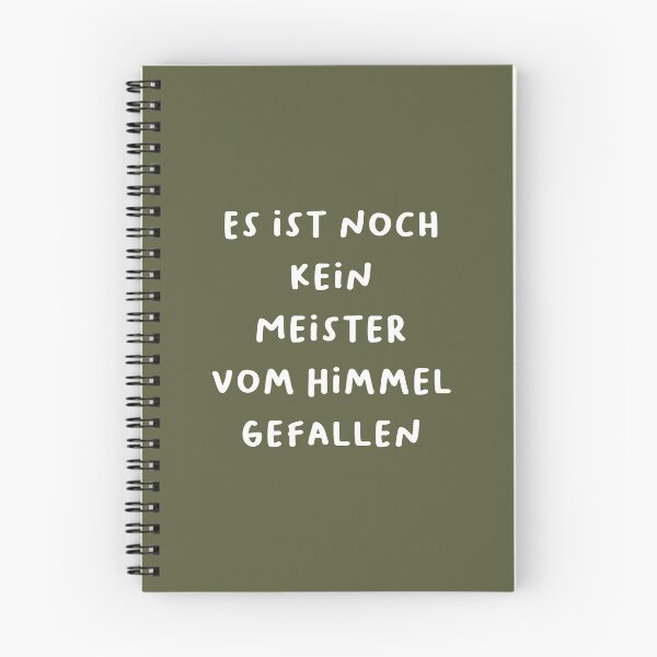 Artikelvorschau, „Es ist noch kein Meister vom Himmel gefallen.“ | Deutsche Phrasen | Minimalistisches Design entworfen und verkauft von RM-Journey.