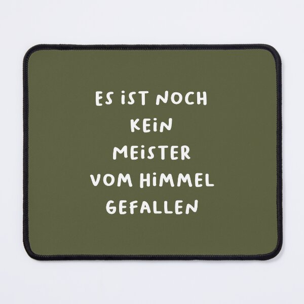 Artikelvorschau, „Es ist noch kein Meister vom Himmel gefallen.“ | Deutsche Phrasen | Minimalistisches Design entworfen und verkauft von RM-Journey.