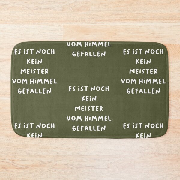 Item preview, "Es ist noch kein Meister vom Himmel gefallen." | German Phrases | Minimalist Design designed and sold by RM-Journey.