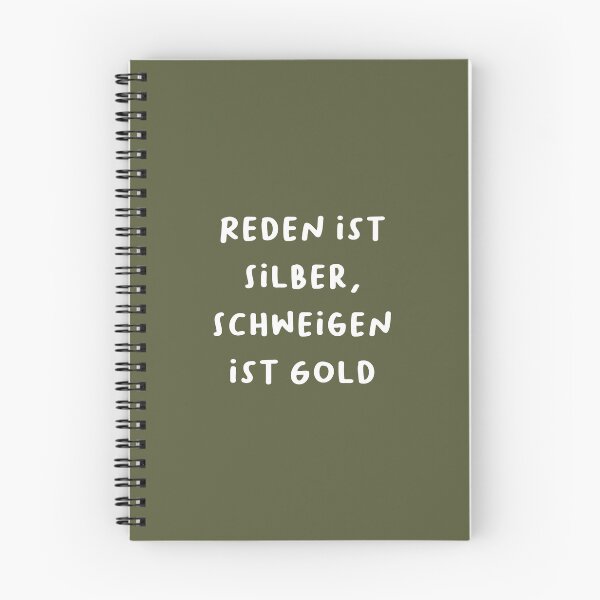 Item preview, "Reden ist Silber, Schweigen ist Gold." (Speech is silver, silence is golden.) | German Phrases | Minimalist Design designed and sold by RM-Journey.
