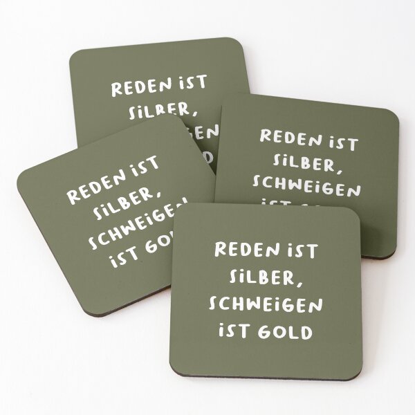 Item preview, "Reden ist Silber, Schweigen ist Gold." (Speech is silver, silence is golden.) | German Phrases | Minimalist Design designed and sold by RM-Journey.
