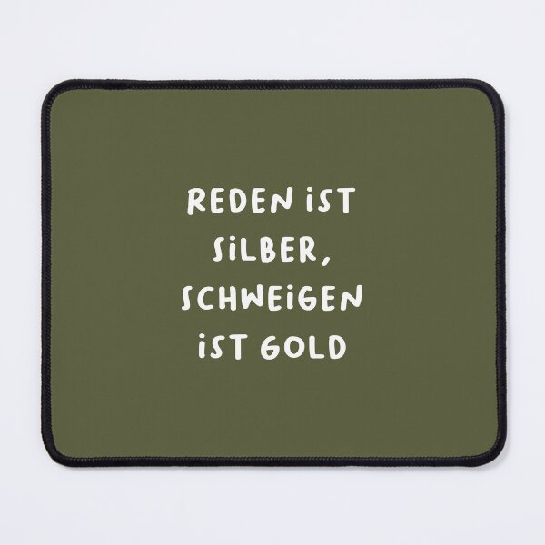 Item preview, "Reden ist Silber, Schweigen ist Gold." (Speech is silver, silence is golden.) | German Phrases | Minimalist Design designed and sold by RM-Journey.
