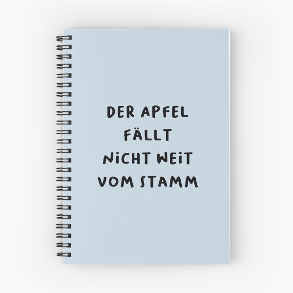 Item preview, "Der Apfel fällt nicht weit vom Stamm." (The apple doesn't fall far from the tree.) | German Phrases | Minimalist Design designed and sold by RM-Journey.