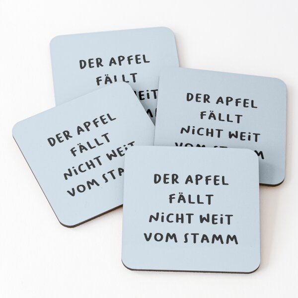 Item preview, "Der Apfel fällt nicht weit vom Stamm." (The apple doesn't fall far from the tree.) | German Phrases | Minimalist Design designed and sold by RM-Journey.