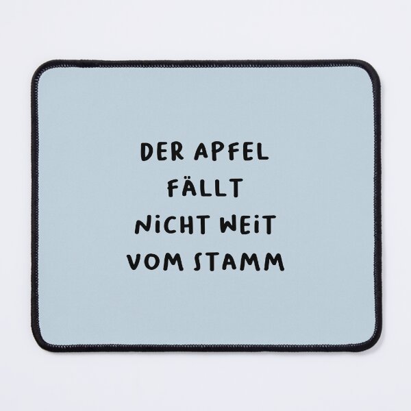 Item preview, "Der Apfel fällt nicht weit vom Stamm." (The apple doesn't fall far from the tree.) | German Phrases | Minimalist Design designed and sold by RM-Journey.