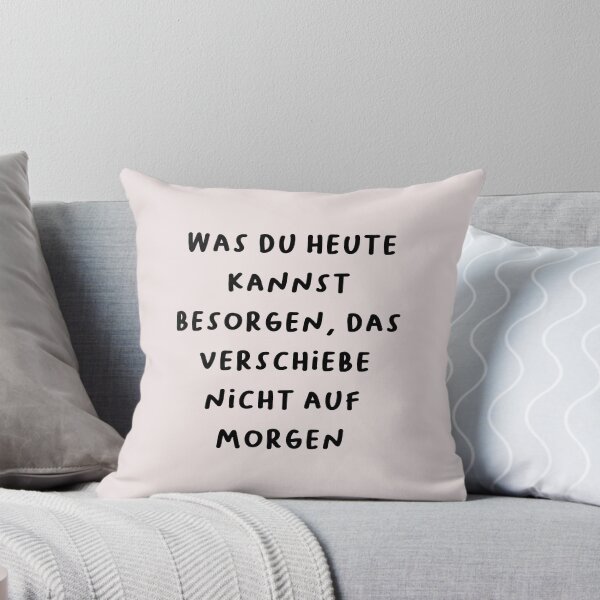 Item preview, "Was du heute kannst besorgen, das verschiebe nicht auf morgen." (What you can do today, do not postpone until tomorrow.) | German Phrases | Minimalist Design designed and sold by RM-Journey.