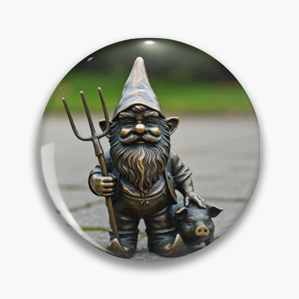 Item preview, Thinking of Wroclaw - Gnome Farmer With Pig designed and sold by Purrfecta.
