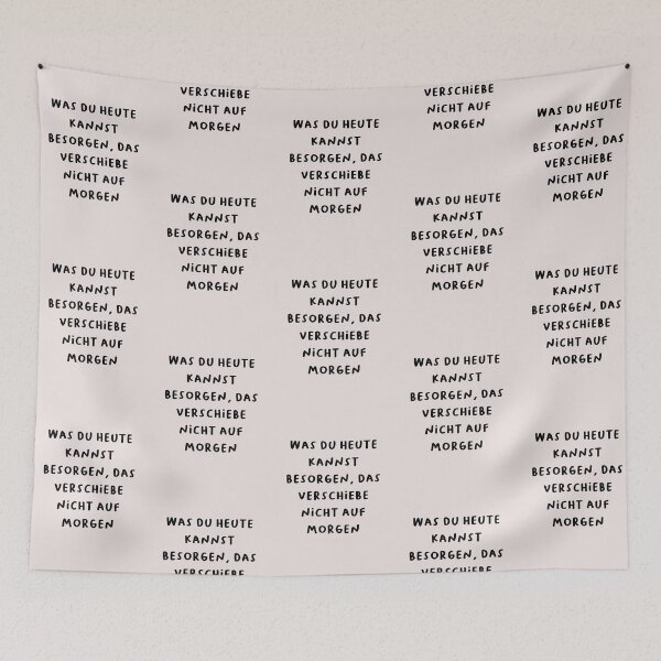 Item preview, "Was du heute kannst besorgen, das verschiebe nicht auf morgen." (What you can do today, do not postpone until tomorrow.) | German Phrases | Minimalist Design designed and sold by RM-Journey.