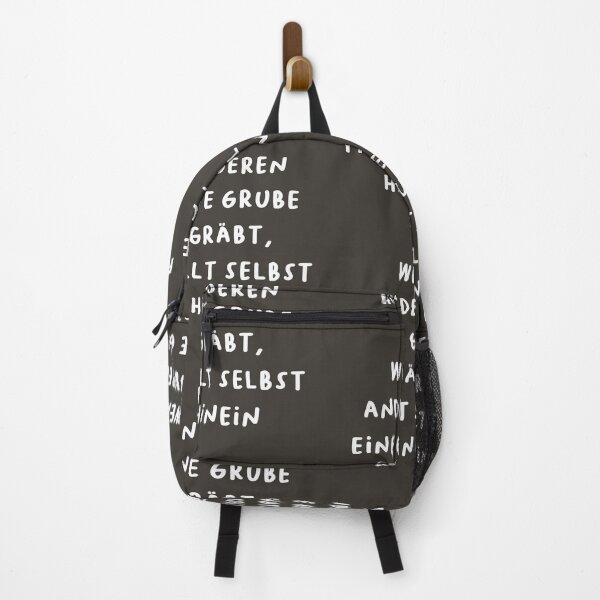 Item preview, "Wer anderen eine Grube gräbt, fällt selbst hinein." (He who digs a pit for others will fall into it himself.) | German Phrases | Minimalist Design designed and sold by RM-Journey.