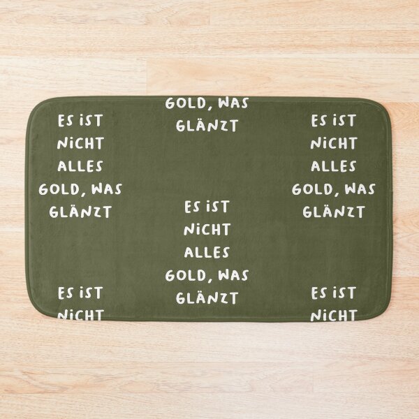 Item preview, "Es ist nicht alles Gold, was glänzt." (All that glitters is not gold.) | German Phrases | Minimalist Design designed and sold by RM-Journey.