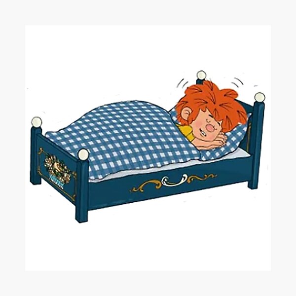 Item preview, Pumuckl schläft auf seinem Bett designed and sold by OwLana.