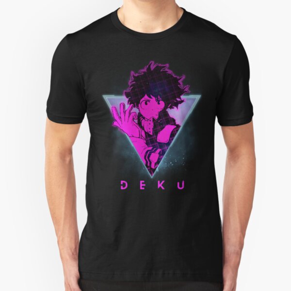 Deku Retro 80s - My Hero Academia | Izuku Midoriya Anime Shirt Slim Fit T-Shirt