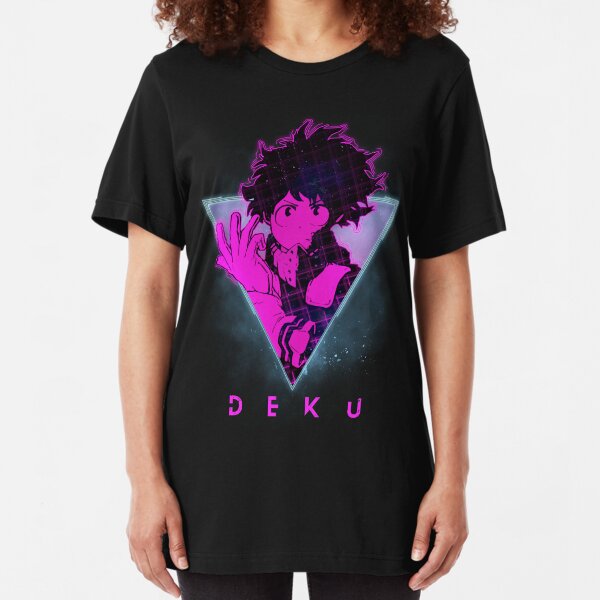 Deku Retro 80s - My Hero Academia | Izuku Midoriya Anime Shirt Slim Fit T-Shirt
