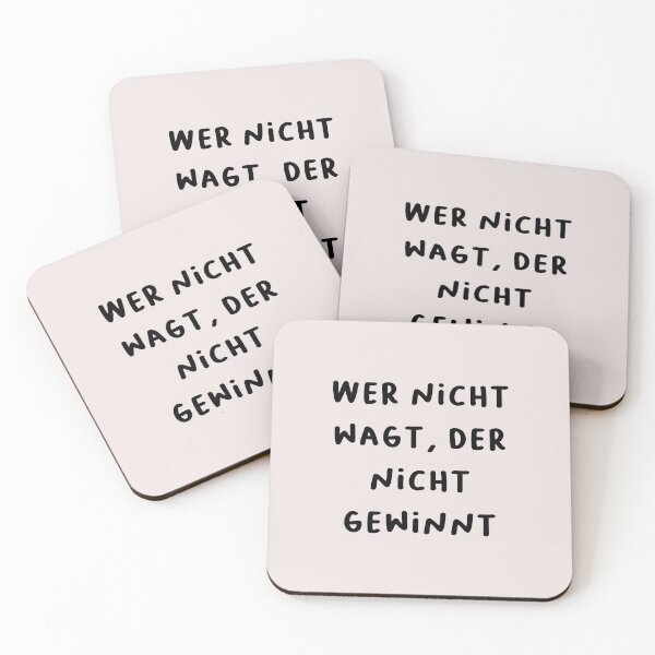 Item preview, "Wer nicht wagt, der nicht gewinnt." (Nothing ventured, nothing gained.) | German Phrases | Minimalist Design designed and sold by RM-Journey.