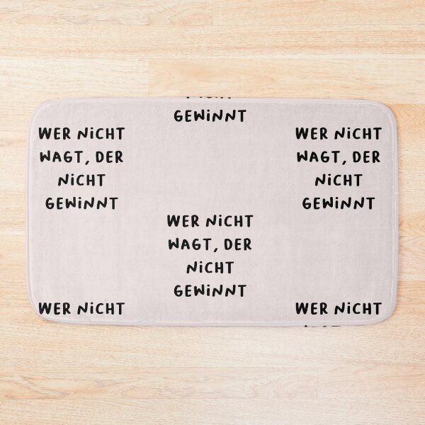 Artikelvorschau, „Wer nicht wagt, der nicht gewinnt.“ (Nichts gewagt, nichts gewonnen.) | Deutsche Phrasen | Minimalistisches Design entworfen und verkauft von RM-Journey.