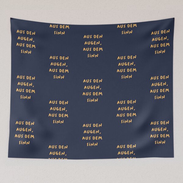 Item preview, "Aus den Augen, aus dem Sinn." (Out of sight, out of mind.) | German Phrases | Minimalist Design designed and sold by RM-Journey.