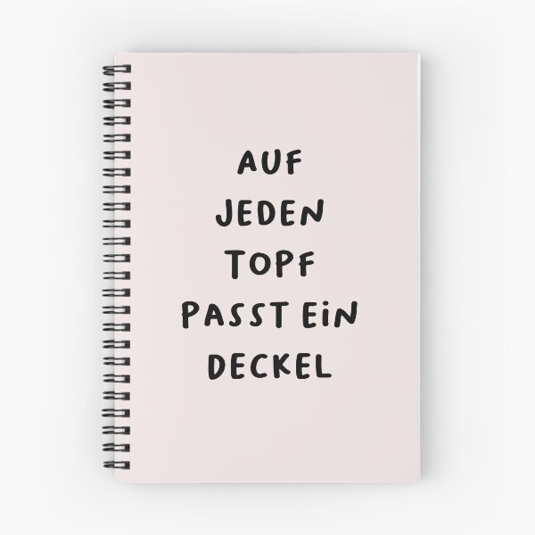 Item preview, "Auf jeden Topf passt ein Deckel." (Every pot has a lid.) | German Phrases | Minimalist Design designed and sold by RM-Journey.