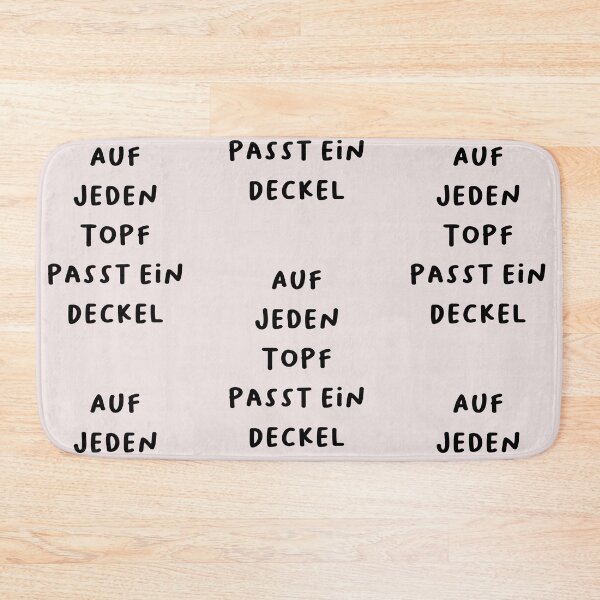 Item preview, "Auf jeden Topf passt ein Deckel." (Every pot has a lid.) | German Phrases | Minimalist Design designed and sold by RM-Journey.