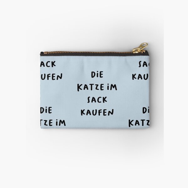 Item preview, "Die Katze im Sack kaufen." (To buy a cat in a sack - meaning to buy something without inspecting it first.) | German Phrases | Minimalist Design designed and sold by RM-Journey.