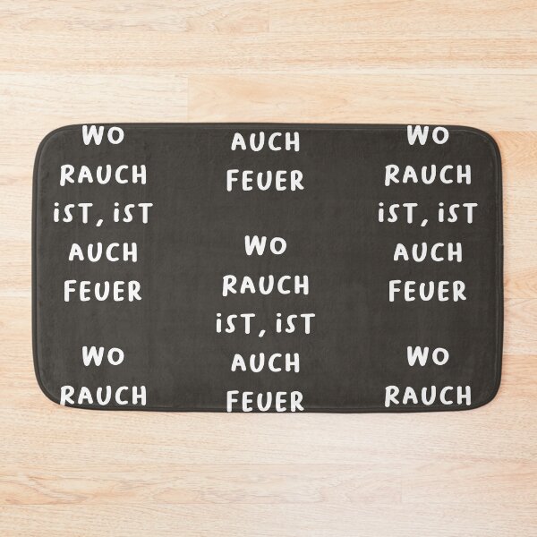 Item preview, "Wo Rauch ist, ist auch Feuer." (Where there's smoke, there's fire.) | German Phrases | Minimalist Design designed and sold by RM-Journey.
