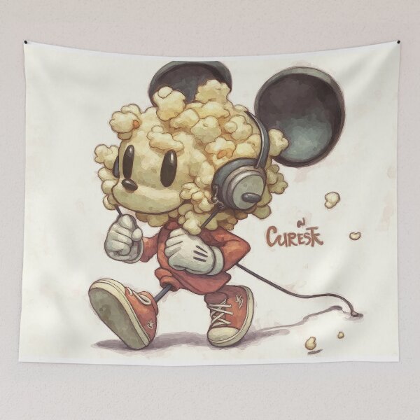 Item preview, popcorn mickey designed and sold by PricklyPeanut.