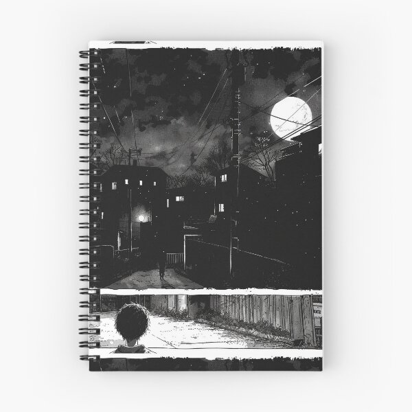 Item preview, Solitude’s Lullaby – melancholic black and white anime manga boy designed and sold by ForsakenFrames.
