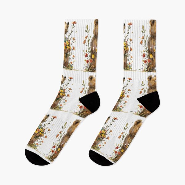 Item preview, cute Bear Holding Flowers designed and sold by mando24895.