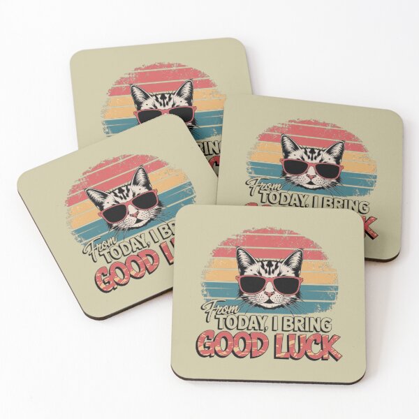Item preview, Cool Cat Bringing Good Luck Retro Design designed and sold by love3617.