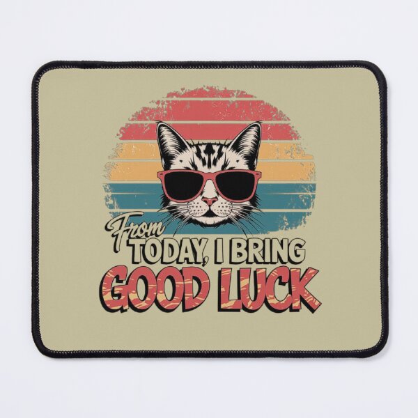 Item preview, Cool Cat Bringing Good Luck Retro Design designed and sold by love3617.