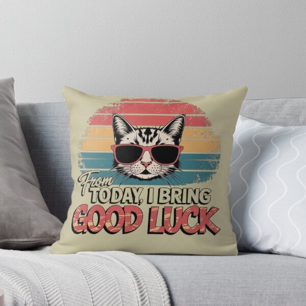 Item preview, Cool Cat Bringing Good Luck Retro Design designed and sold by love3617.