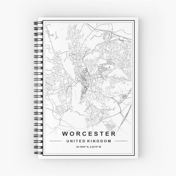 Artikelvorschau, Karte Worcester entworfen und verkauft von SHAMPAIN-ART-CO.