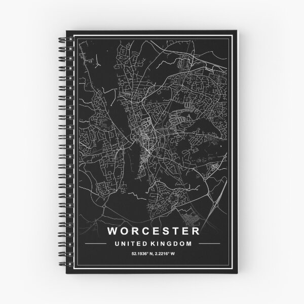Artikelvorschau, Karte Worcester entworfen und verkauft von SHAMPAIN-ART-CO.