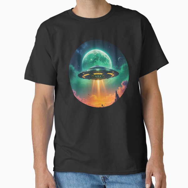 Artikel-Vorschau von UFO-Strahlung, großer grüner Mond, designt und verkauft von Alt-Art-Digital.