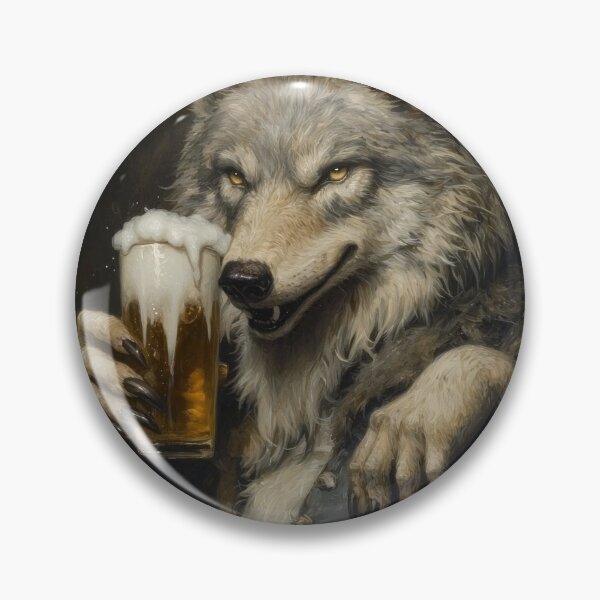 Item preview, The Thirsty Wolf designed and sold by Shannon Hilson.