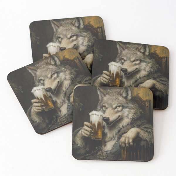 Item preview, The Thirsty Wolf designed and sold by Shannon Hilson.