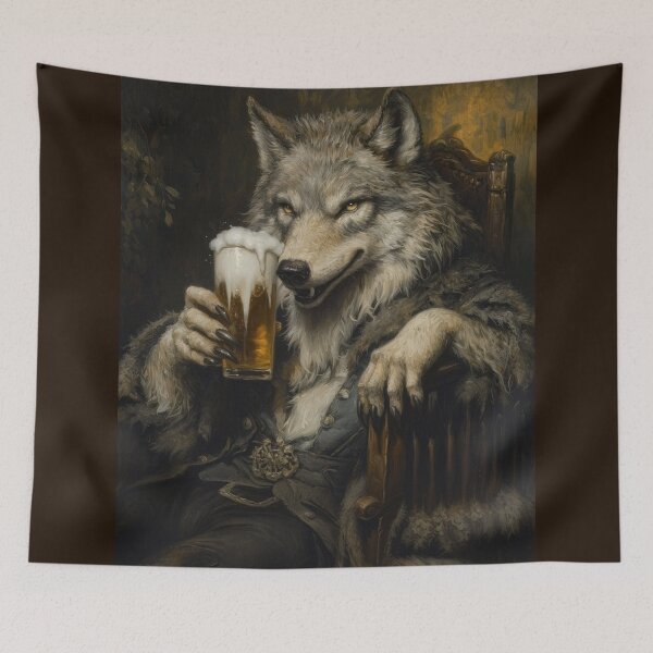 Item preview, The Thirsty Wolf designed and sold by Shannon Hilson.
