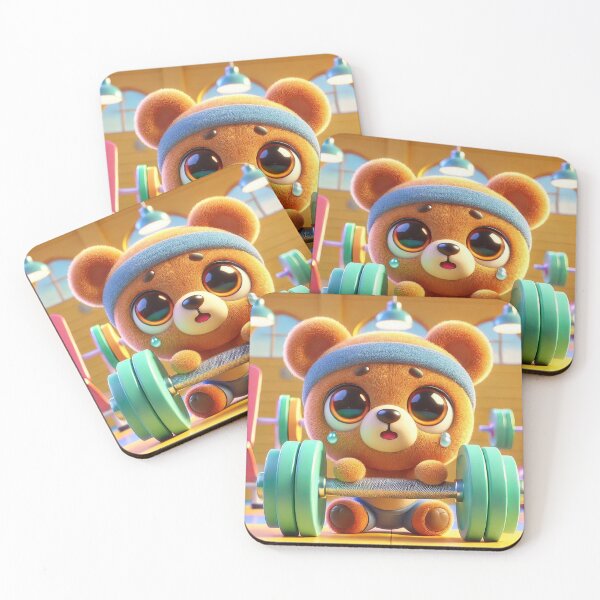 Item preview, Teddy bear lifting weights designed and sold by Osintown.