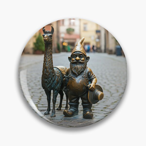 Item preview, Thinking of Wroclaw - Gnome With Llama designed and sold by Purrfecta.