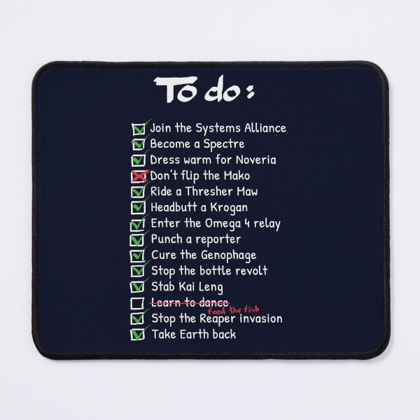 Item preview, Commander Shepards To-Do List designed and sold by cattocc.