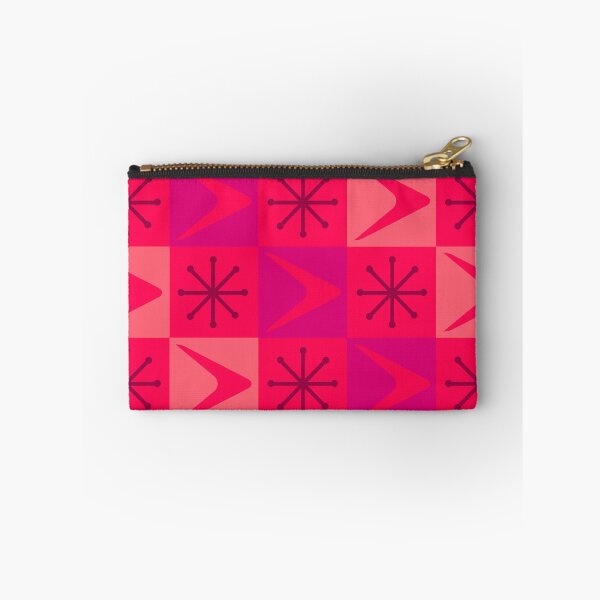 Item preview, Atomic Age Checkered Boomerangs Magenta designed and sold by thepixelgarden.