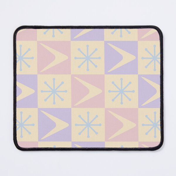 Item preview, Atomic Age Checkered Boomerangs Pastel designed and sold by thepixelgarden.